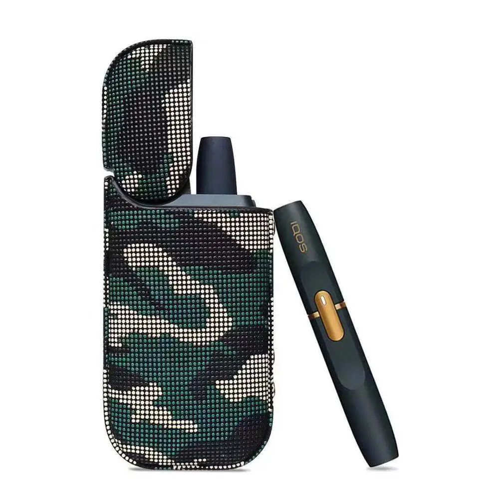 
2020 Fashion e cigarette camouflage pattern cover Pouch PU Cases for use with iqos 24 plus 