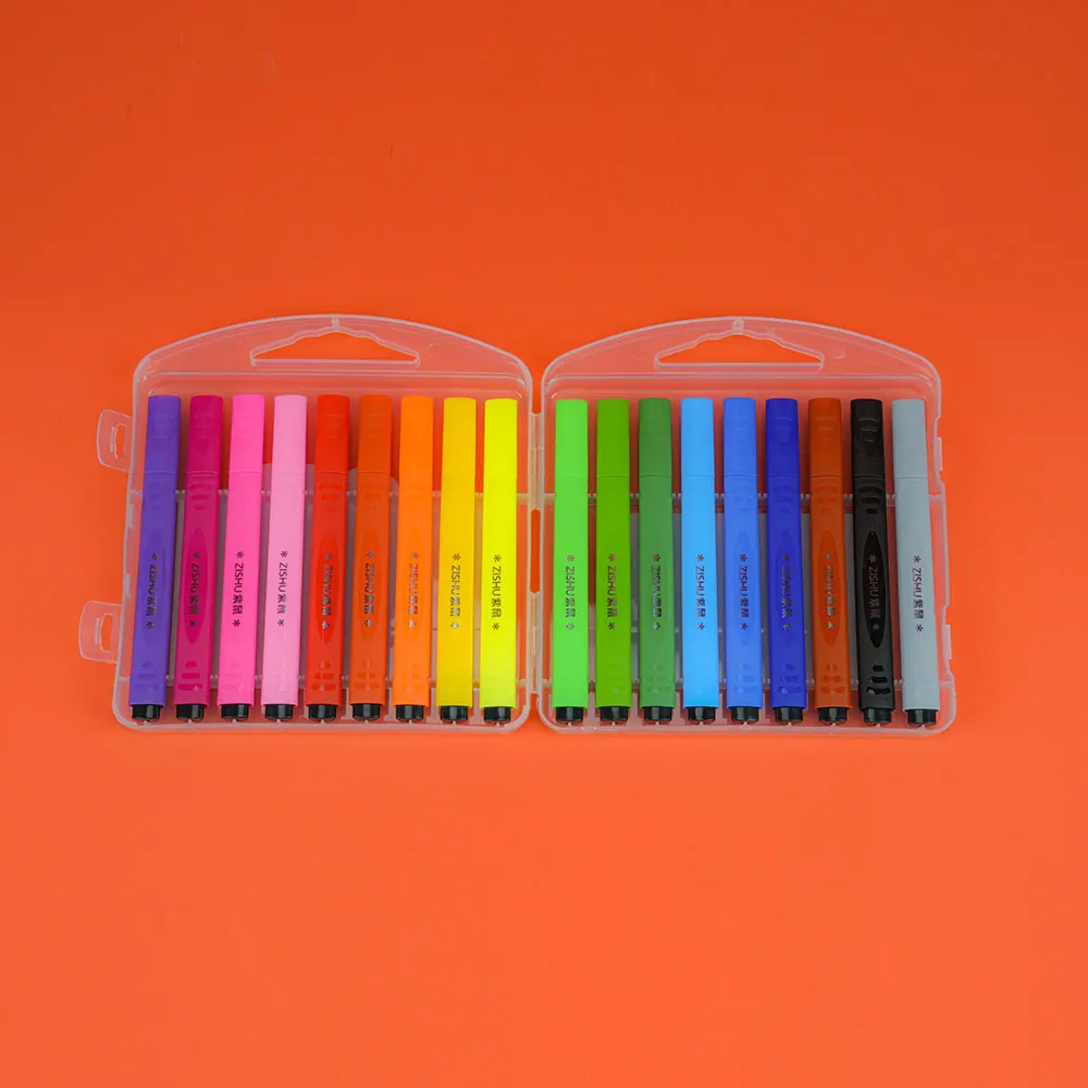 Washable Watercolor High Quality DIY Coloring Paint 12 18 24 Colors Water-based Ink Watercolor Pen Marker Set For Children