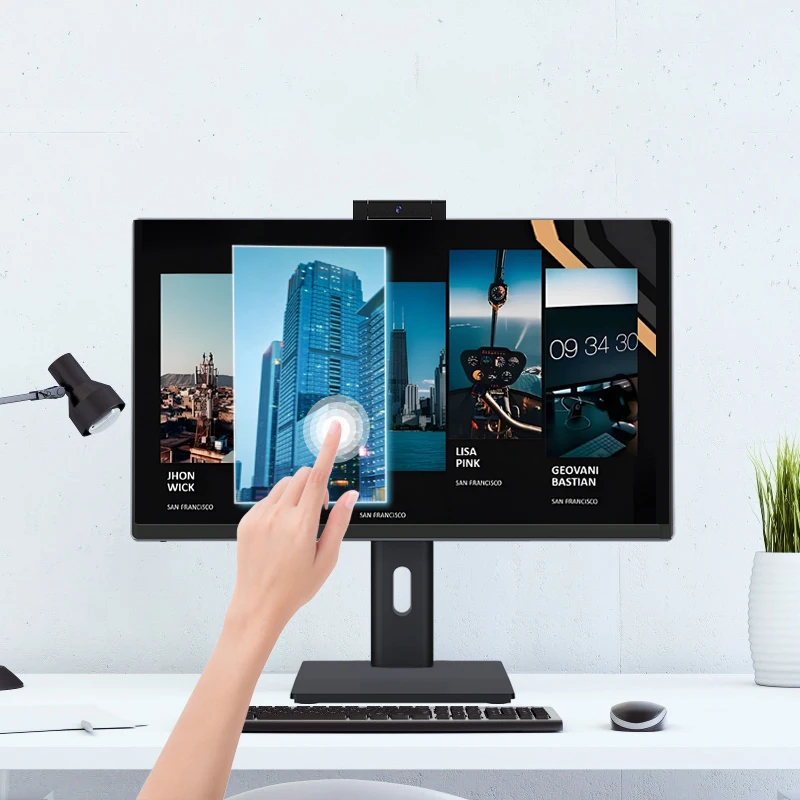 Oem 23.8 / 27inch Mini pos  Aio Pc Wall Mount Touch Screen core i7 i5 Desktop Pc All In One Barebone Pc All-in-one Computer