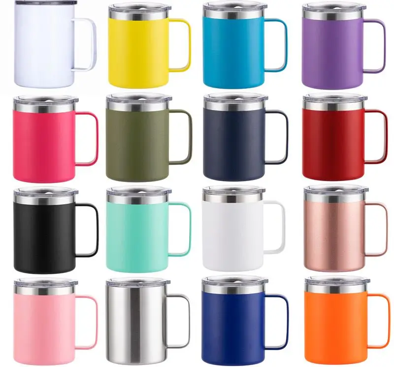 Hot Sale 12oz Insulated Vacuum Stainless Steel  Coffee Mug tumbler with Handle Portable for Travelling
