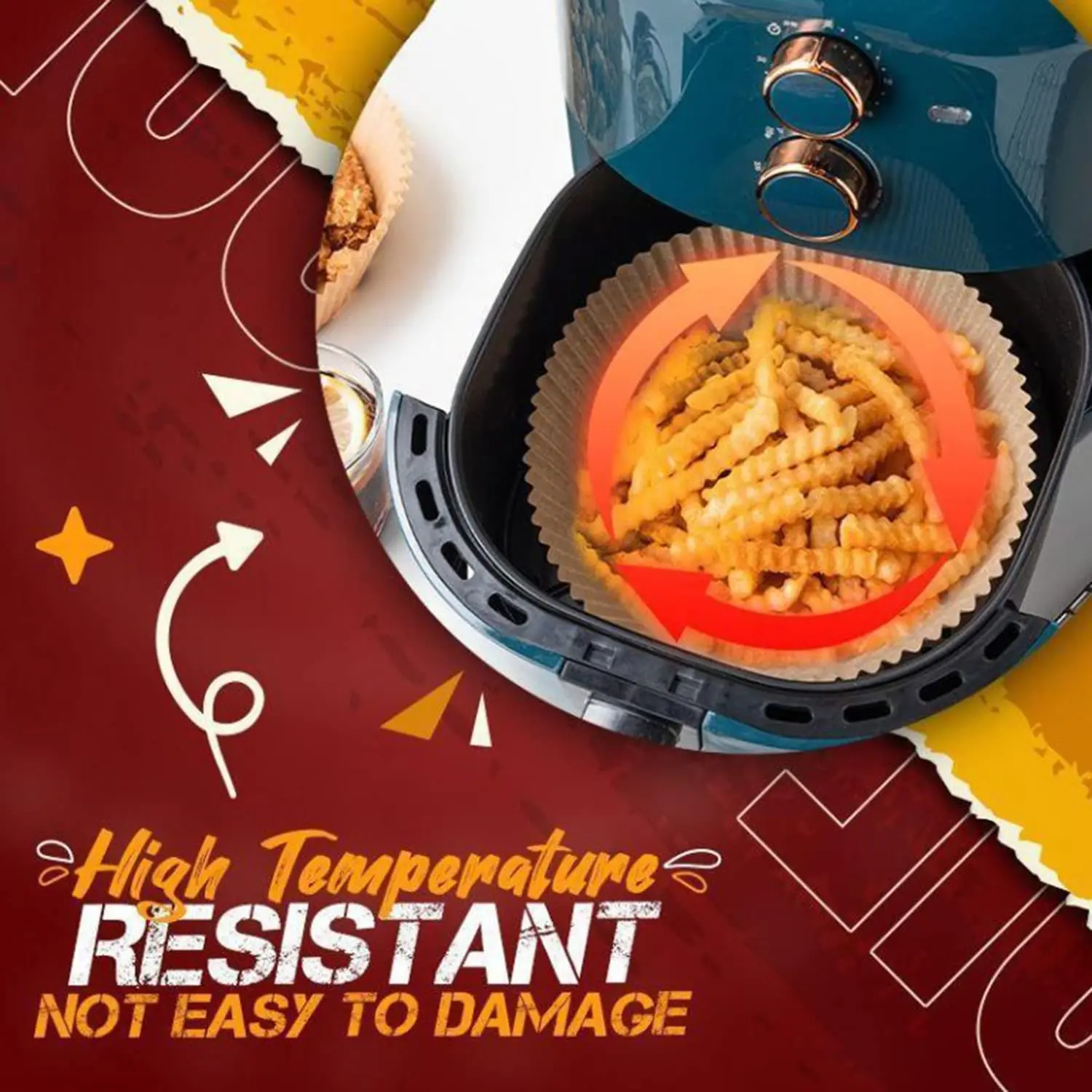 Air Fryer Disposable Paper Liner Parchment Paper Sheets Round Non-Stick Prime Oil-proof Parchment Cooking Paper