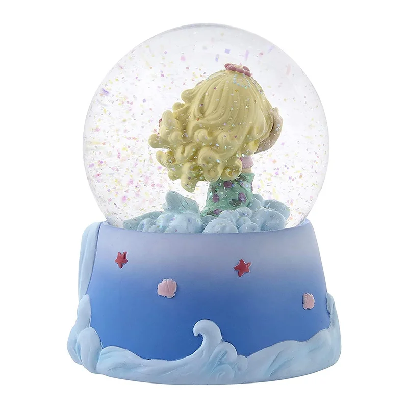 polyresin cute mermaid snow globe custom snow globe for wedding Souvenir