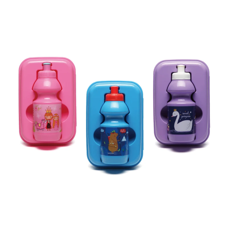 
MOQ one carton factory directly supply kids lunch box with water bottle 