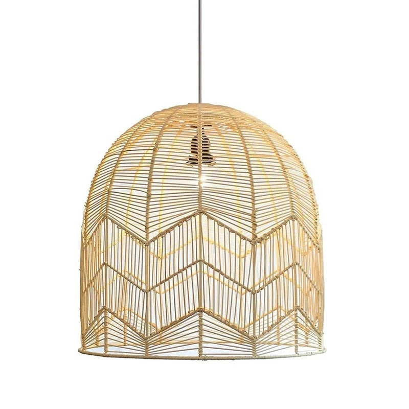 Postmodern handcraft hotel oversize rattan chandelier pendant light
