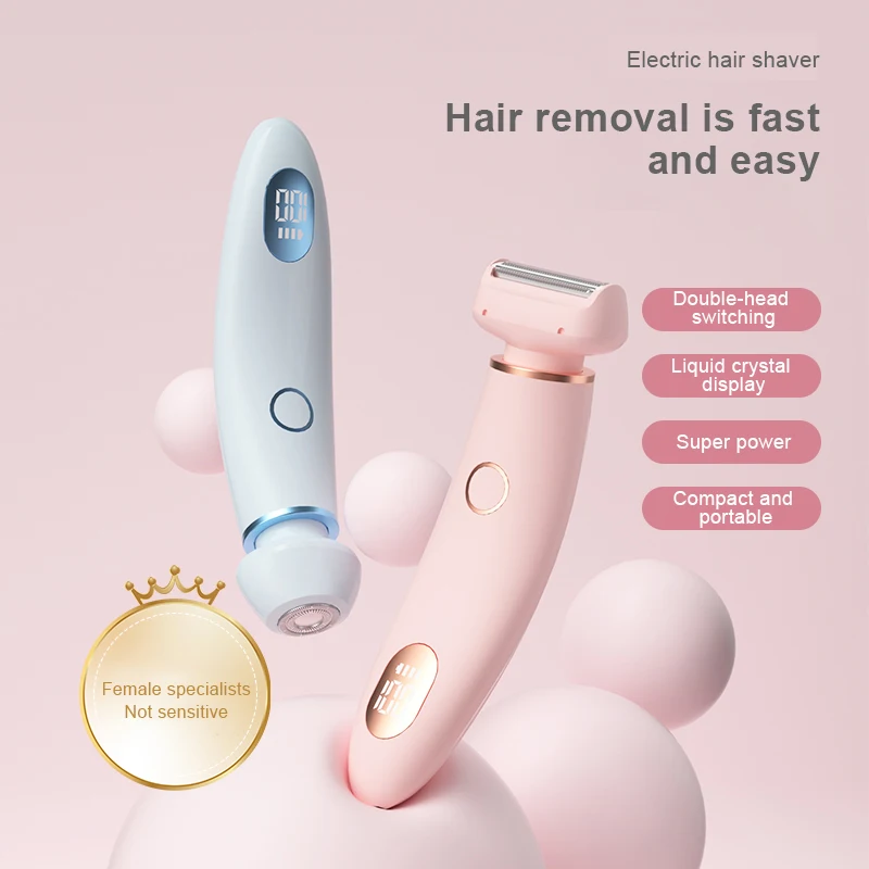 Hair Removal Device Waterproof Wet & Dry Cordless Razor Rechargeable Hair Removal Kit Beauty Lady Electric Shaver