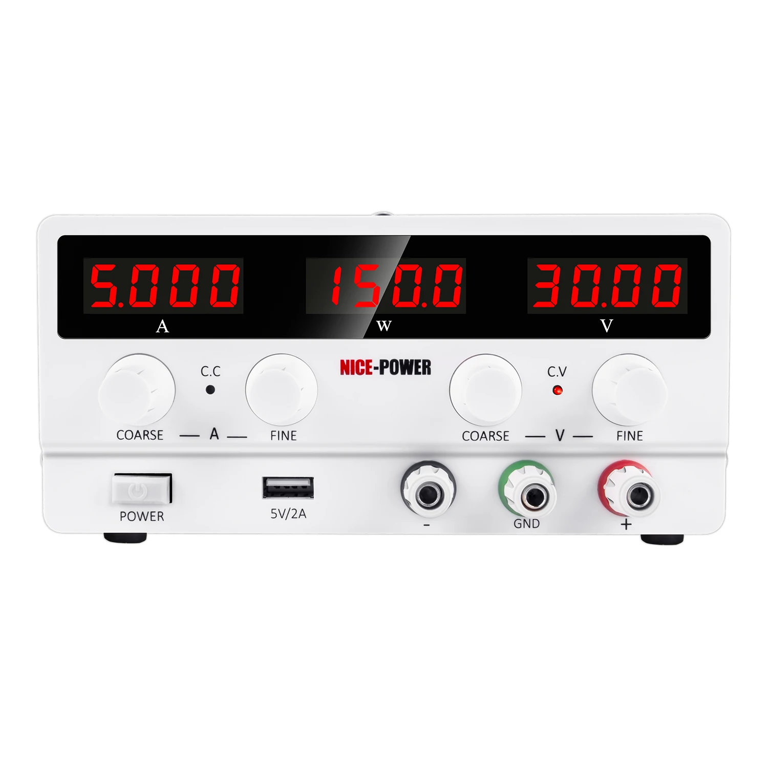 сниженным ценам, портативный Настольный 30V 5A переменной импульсный источник питания постоянного тока