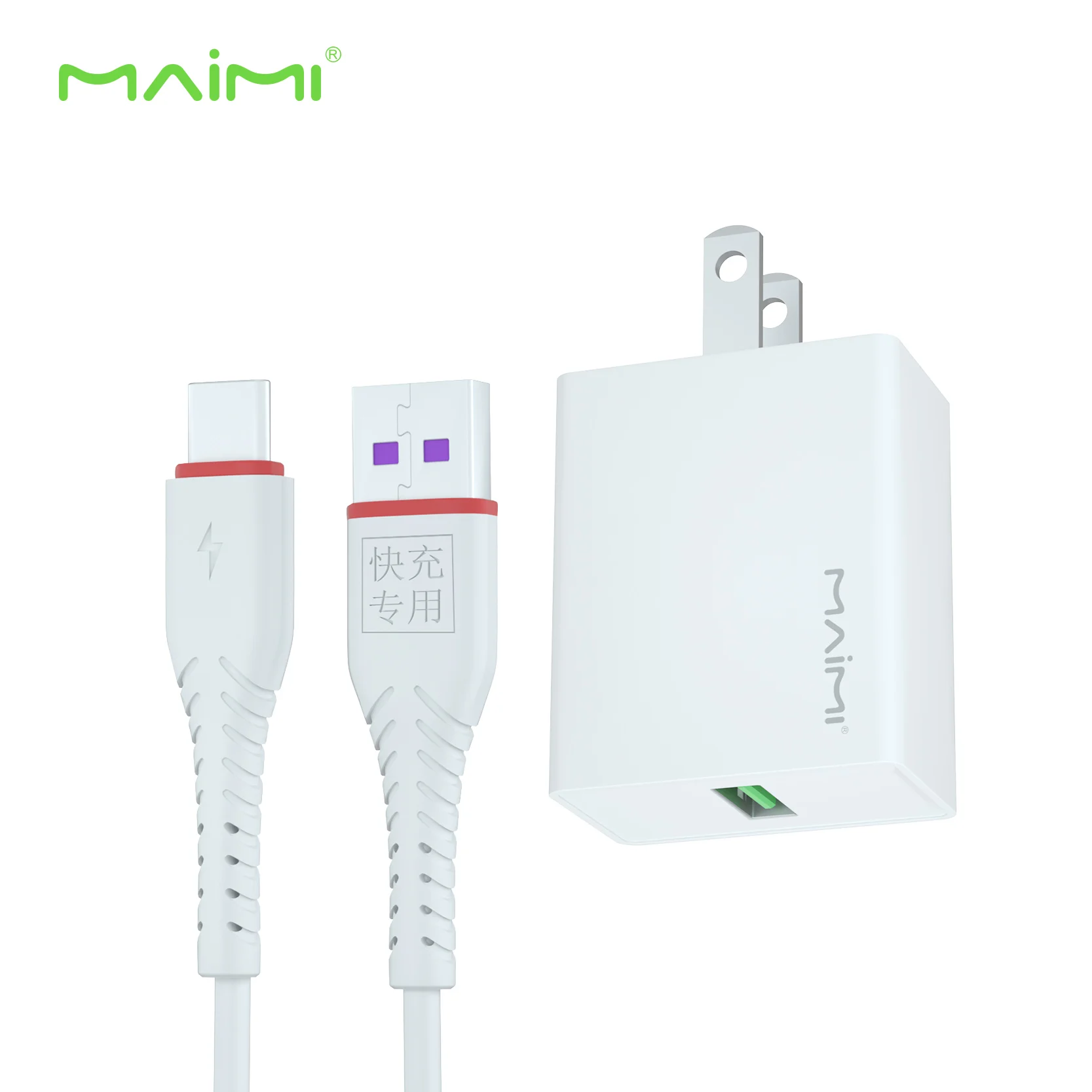 Maimi T22 EU 22.5W QC3.0 fast charger micro/TYPE-C T23US 50W fast wall adaptor for smart phone 5V 9V 12V USB charger