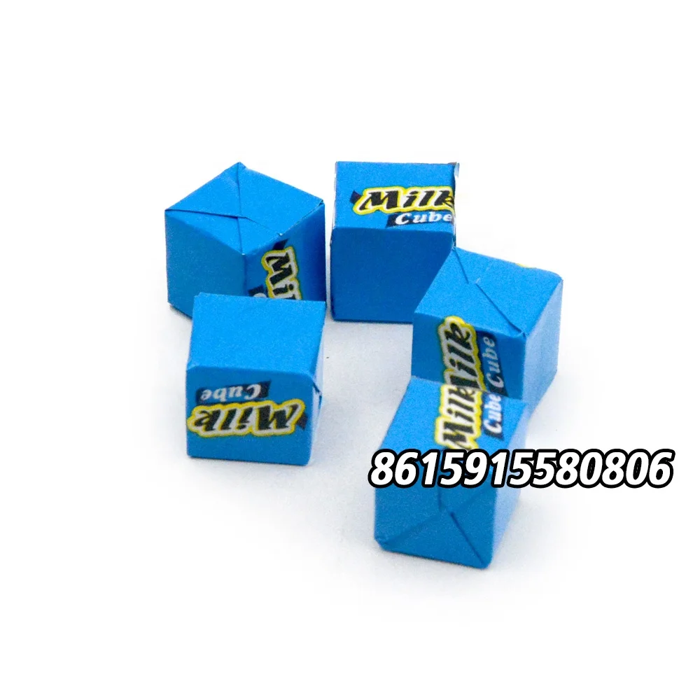 Wholesale sweets confectionery mini square milk cube in jars