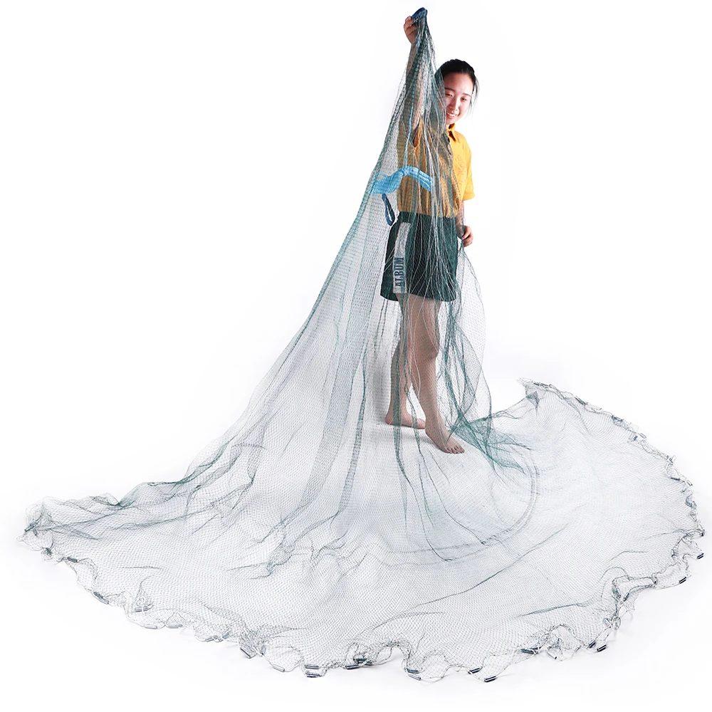 Aluminum Ring Hand Throwing  Monofilament Line Fishing Decorative Sardines Can Be Customized Fishing Net