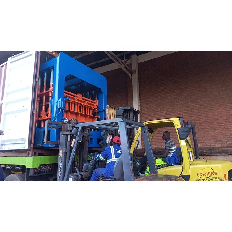 QT12-15 Fully automatic Automatic concrete cement interlocking brick making machinery hollow block making machine