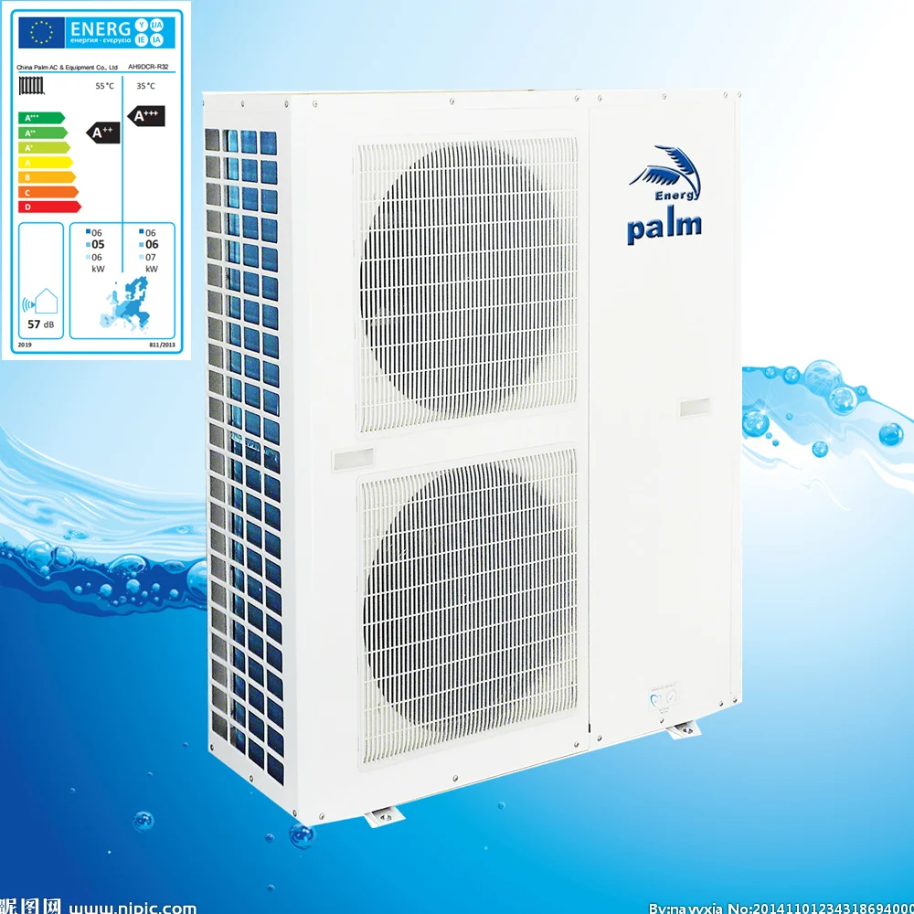 air source heat pump system for house heating