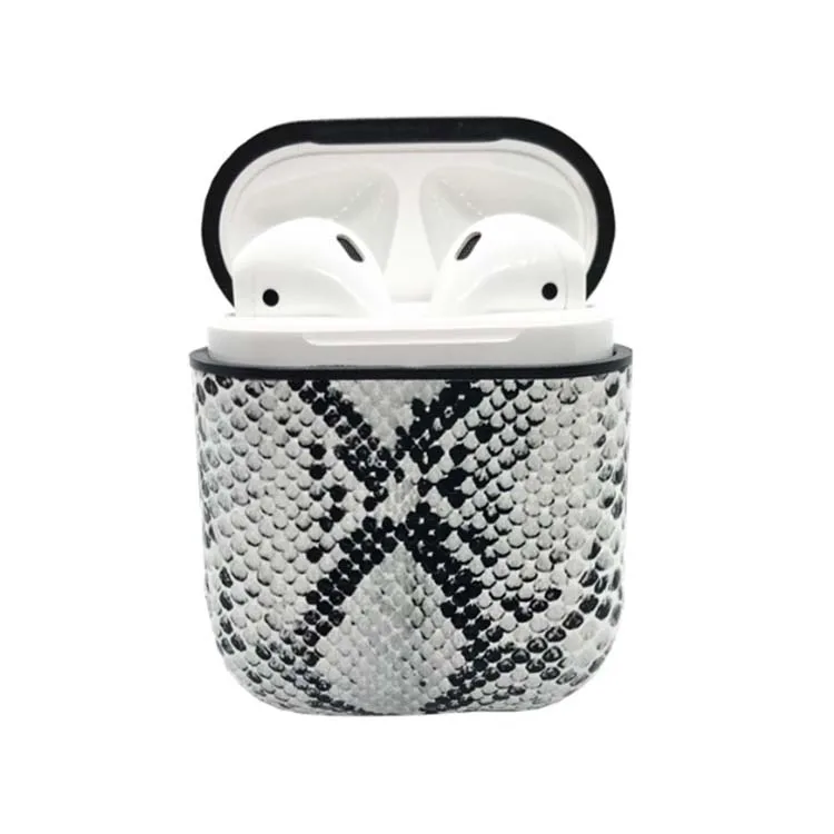 Чехол из искусственной кожи под змеиную кожу для Airpods новейшие аксессуары роскошный крутой