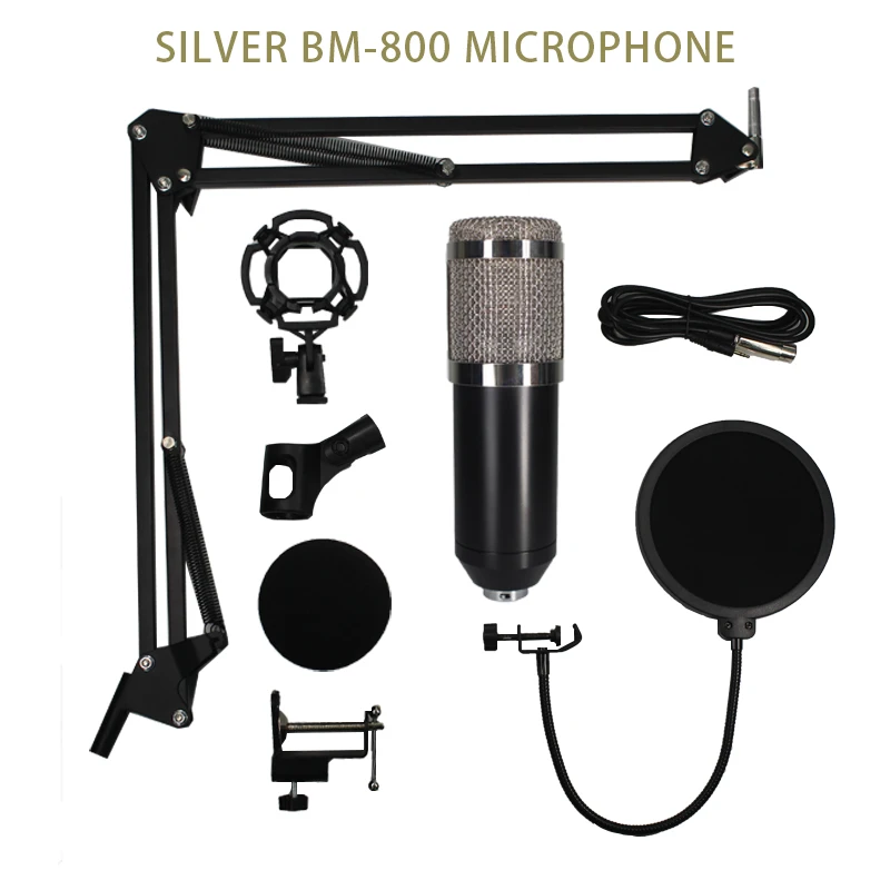 
Professional BM 800 Home Studio Recording Equipment Condenser Microphone Set bm800 for Computer Mobile Phone 