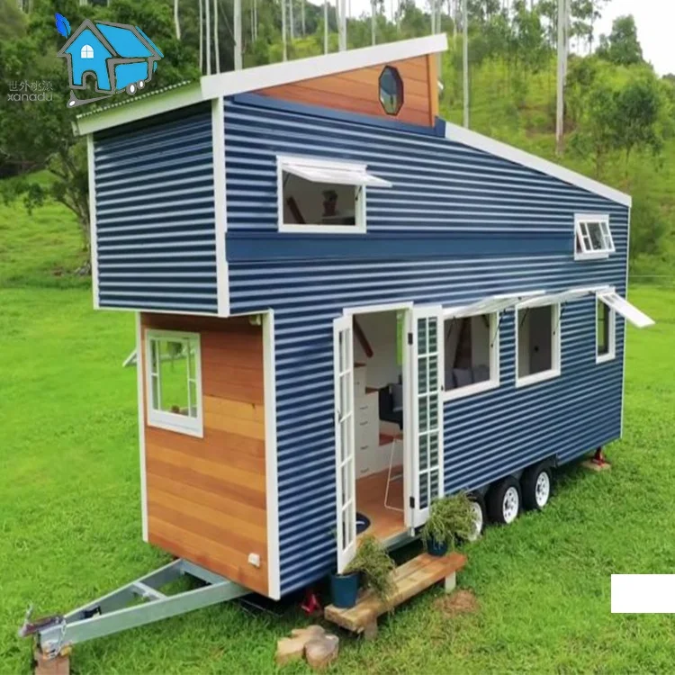 luxury hydraulic house trailer 20ft 40ft shipping container tiny house on wheel prefabricated cheap modular mobile home