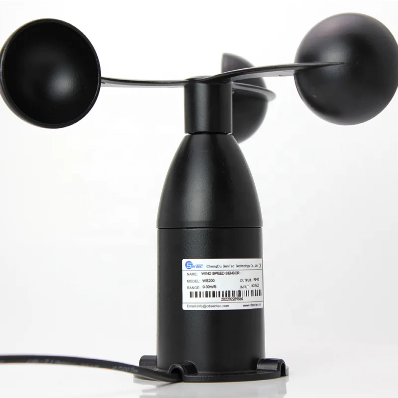 SENTEC WS200 3 cup anemometer tower crane 0-10v wind speed sensor price for agriculture