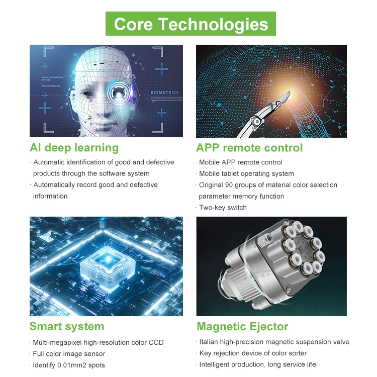 Custom processing equipment Large fast coffee bean sorting machine coffee color sorter coffee color sorter machine