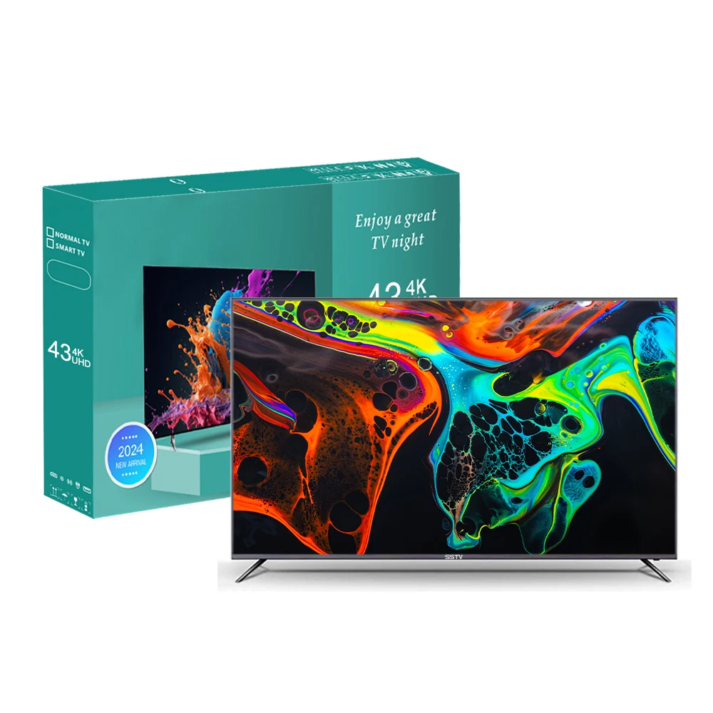 Customize TV Television 43inch 4K Ultra HD LED TV Full Screen Display 43 Inch Smart TVs