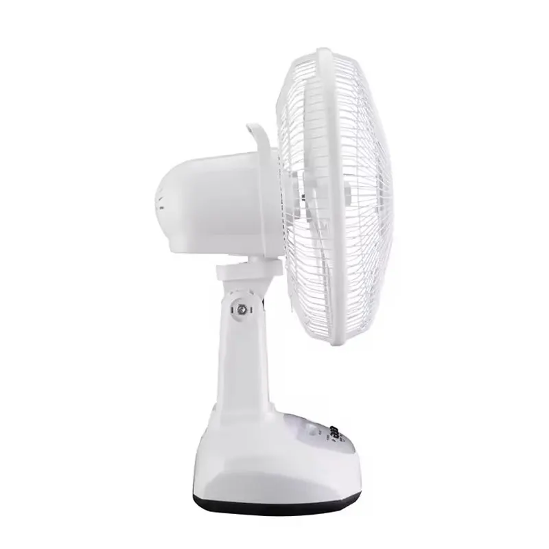 Hot Sale Solar 2 Speeds Cool Wind 12 Inch Table Top Desk Fan with Rechargeable Battery Adapter