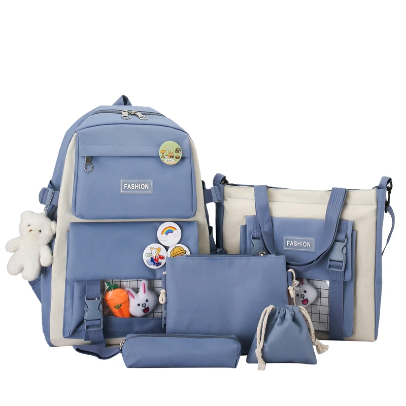 Marksman Large Capacity Unisex Softback Backpack Daily Style with Zipper Closure Multicolor Nylon Lining for Students Children