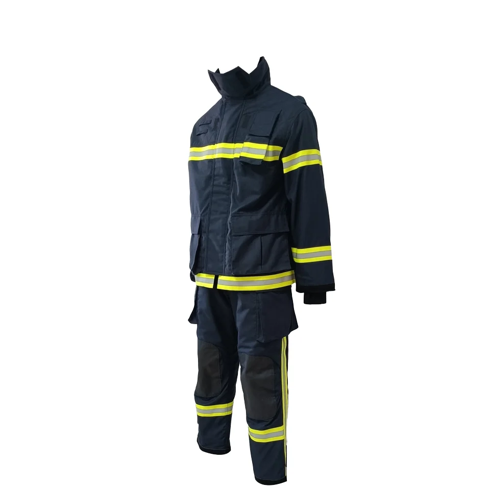 Aramid Material Fireman Uniforms EN469 Standard Firefighter Clothing