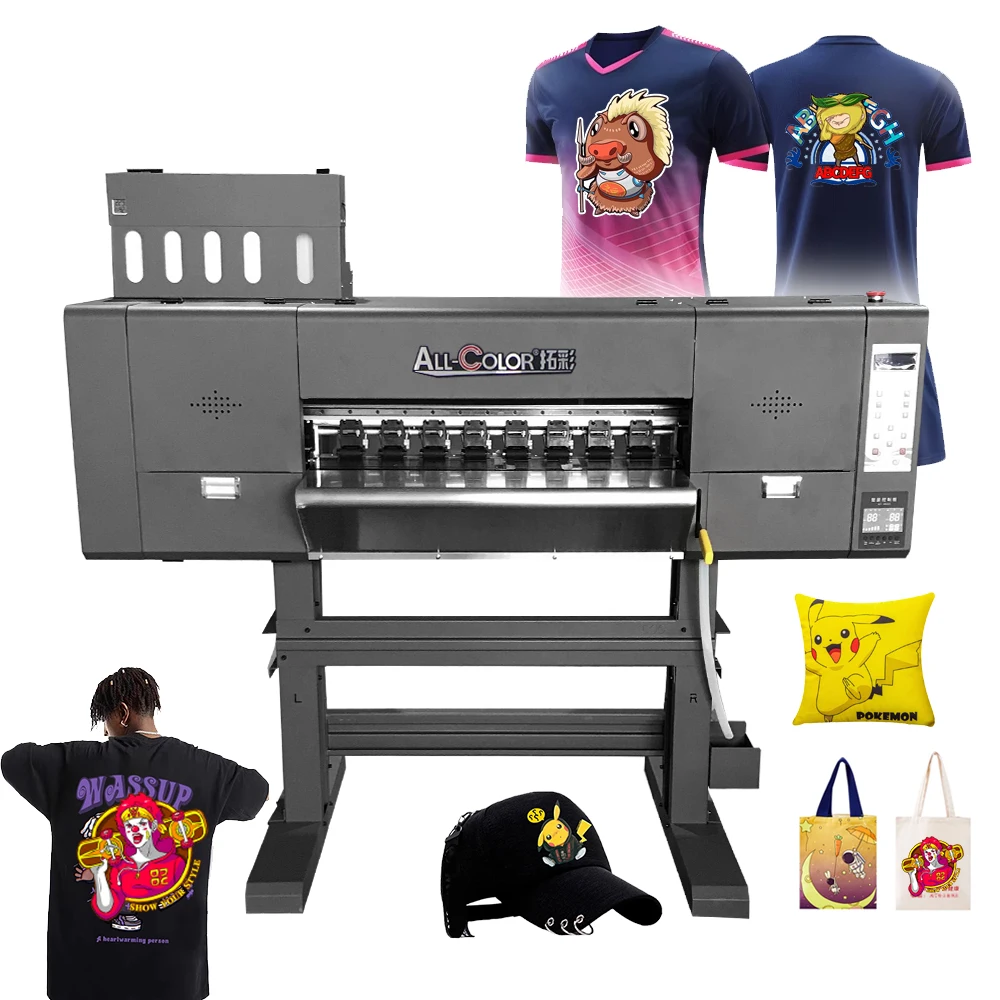 60cm DTF Printer Fabric Heat Transfer T-shirt Printing Direct to Film Automatic Powder Shaking Printing Machine