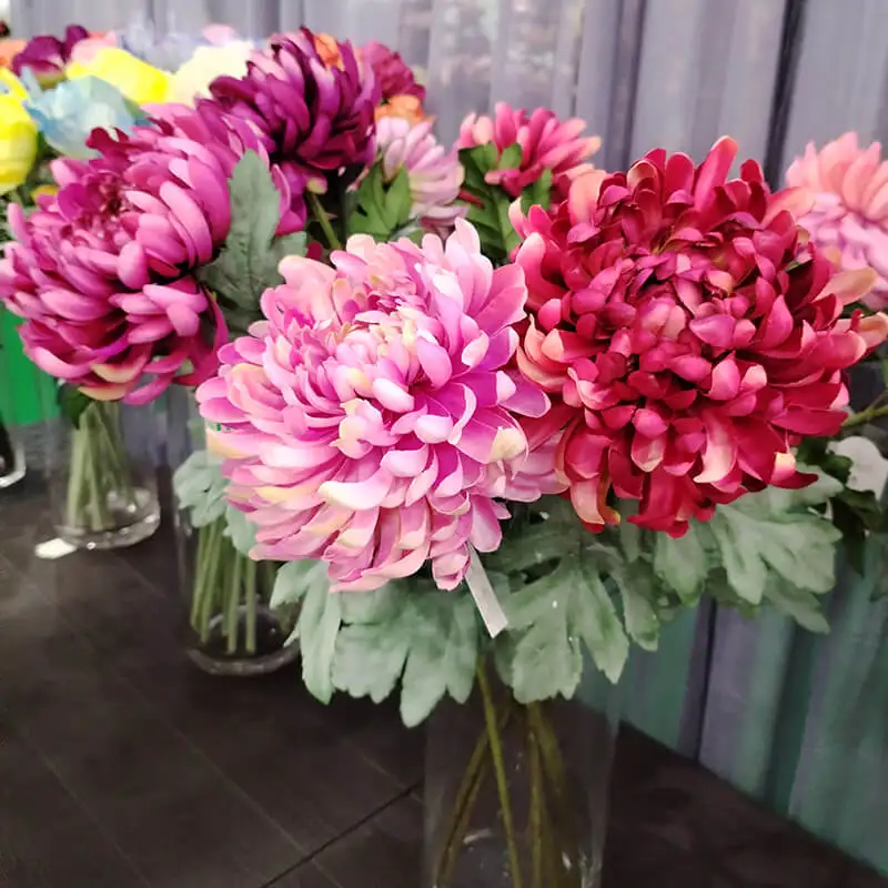 Sen Masine fake flowers real touch Artificial Chrysanthemum for Artificial Chrysanthemum Table Floral centerpieces
