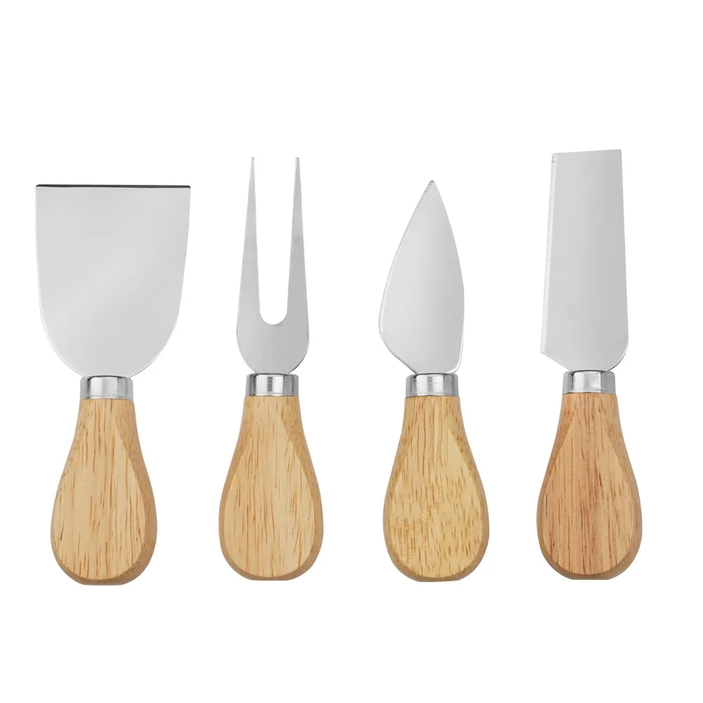 Cheese Knives Set cheese tools luxury stainless steel fork knife set ceramic handle Wood Handle Mini Cheese Knife set