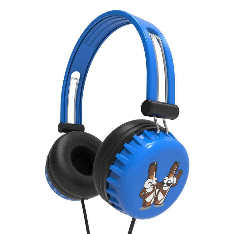 Promotional beer cover shape 40mm speaker super clear sound wired on-ear headphone for famous brands