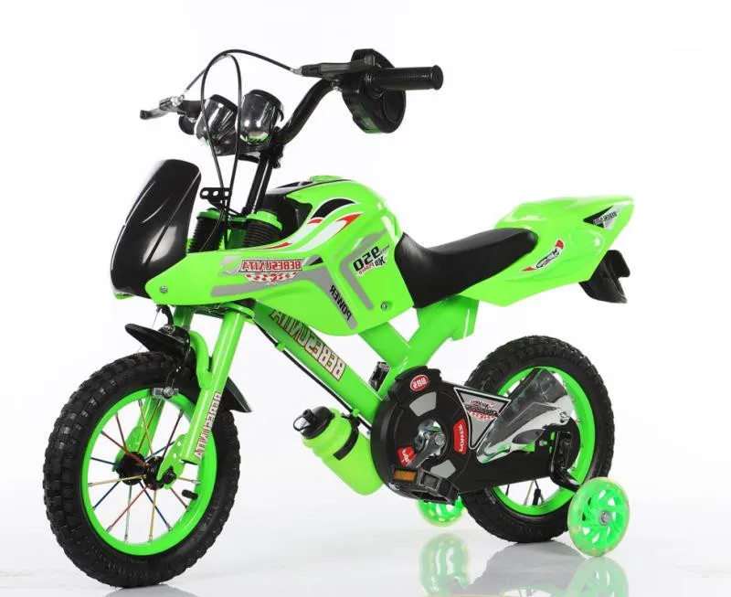 High Quality 12-Inch Blue and Red Kids Bicycle with Training Wheel Fashionable Cycling for Boys Steel Fork Pedal Type