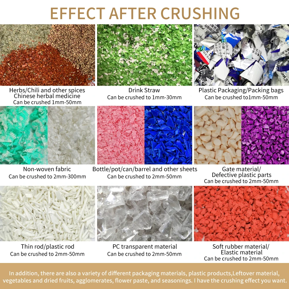 Plastic grind machine / plastic shredder / plastic crusher, PE PP PVC PET Waste Plastic Crusher Machine prices
