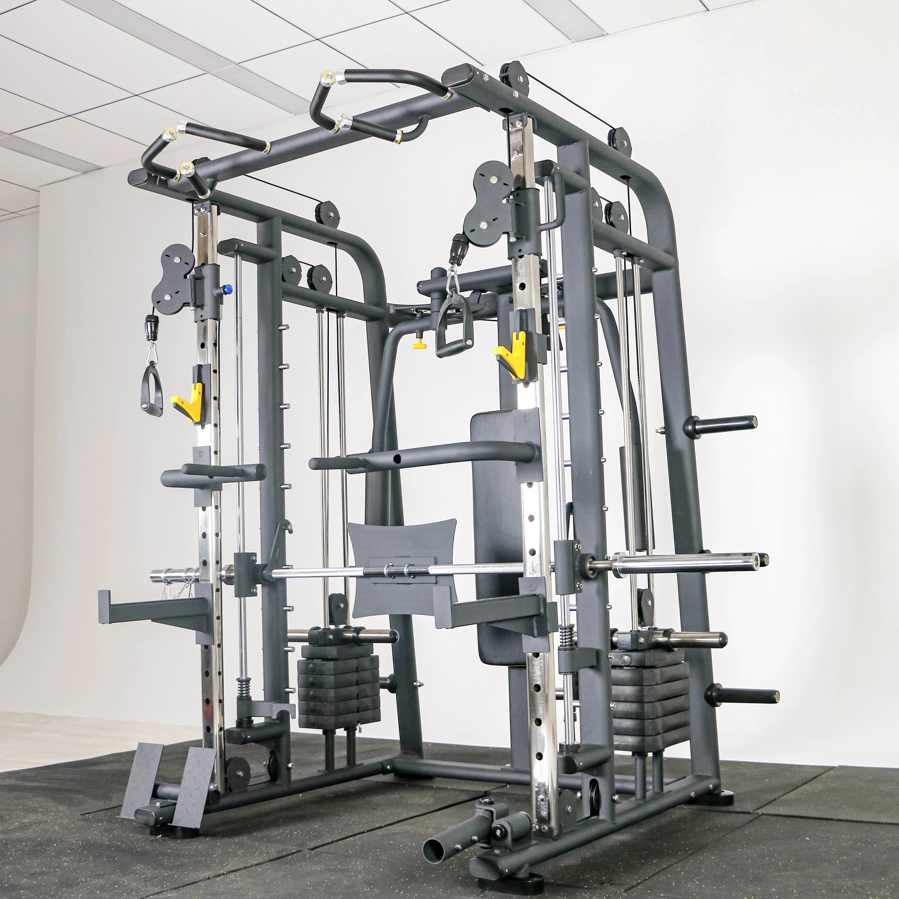 wholesale gym equipment Manufacturers Multi Function home use Smith Machine with Weight Stack Smith Machine