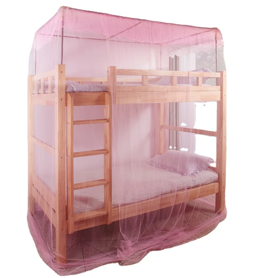 designer square mosquito net double double decker bed net with steel stands
