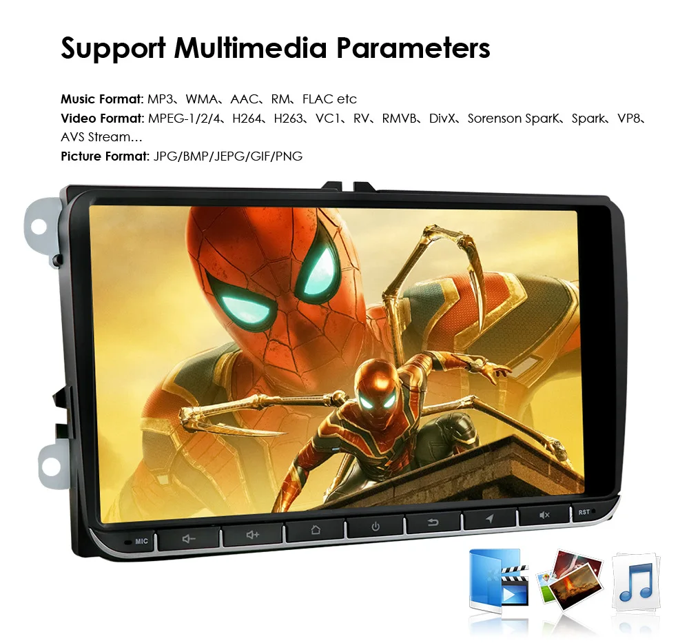 YHT Android 10 9 inch 2 Din Car Radio Car DVD Player For VW Volkswagen PASSAT POLO GOLF 5 6 Autoradio GPS Wifi BT Multimedia