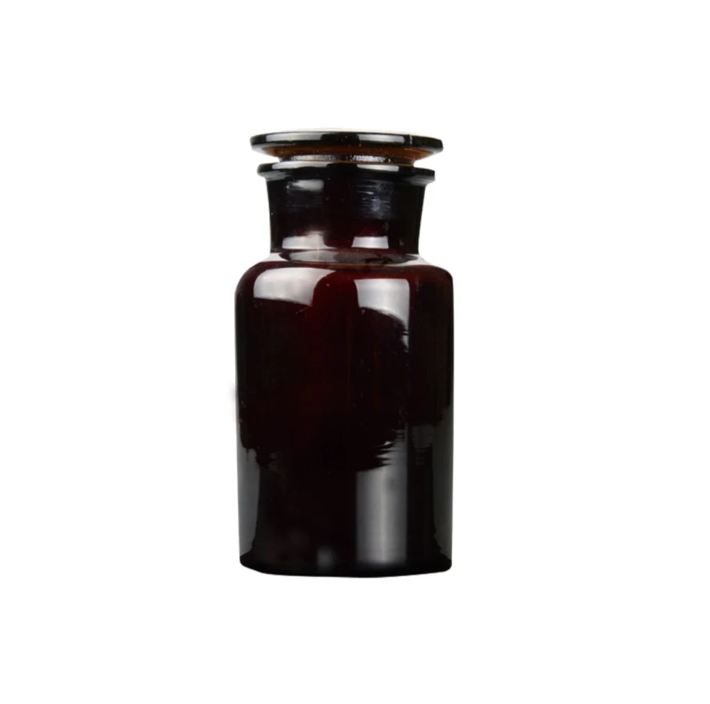 Hotsale Amber violet black wide mouth glass apothecary jar 30ml 60ml 125ml 250ml 500ml 1L lab accessories glass bottle package