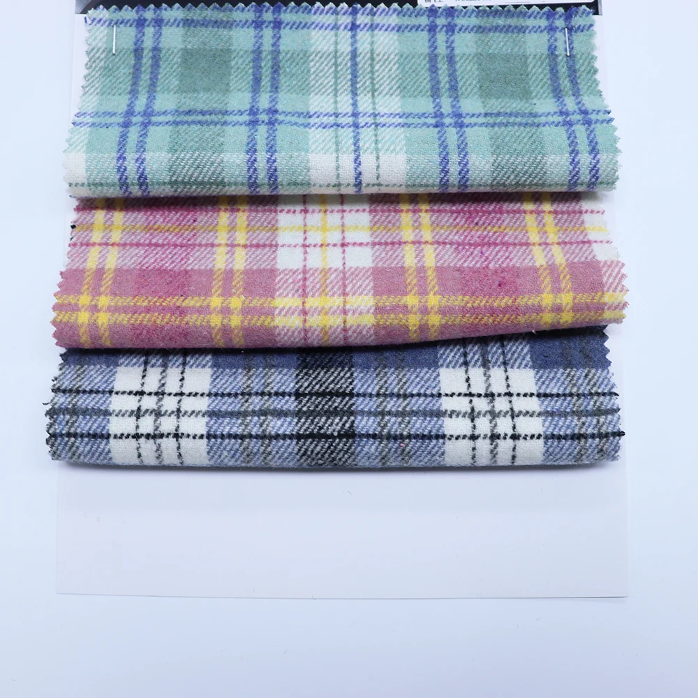 tweed recycle Upholstery Metallic Woven Glitter Italian Woolen Plaid Tweed Fabric For Suit Coat