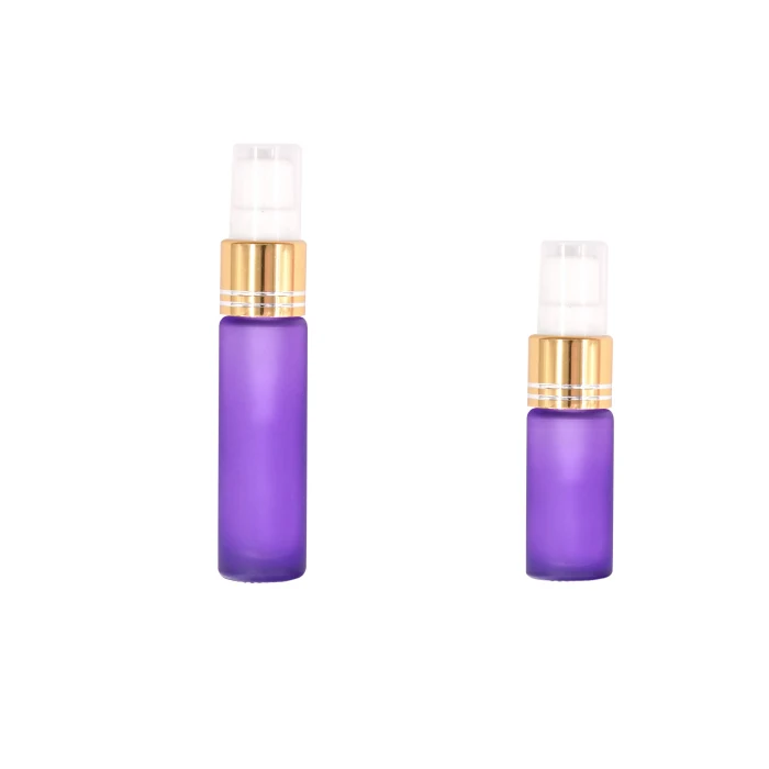 
5ml 10ml matte frosted mini empty refillable travel size glass spray perfume bottles set 
