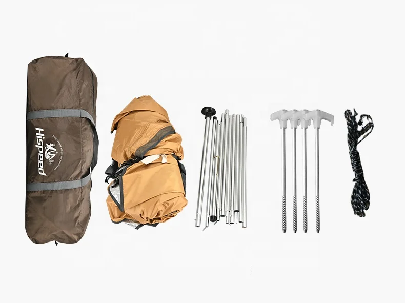 HISPEED Ultralight 2 Person Wind Valley Pyramid Tent Aluminium Poles Indian Teepee Tent Polyester Kamp Cadiri