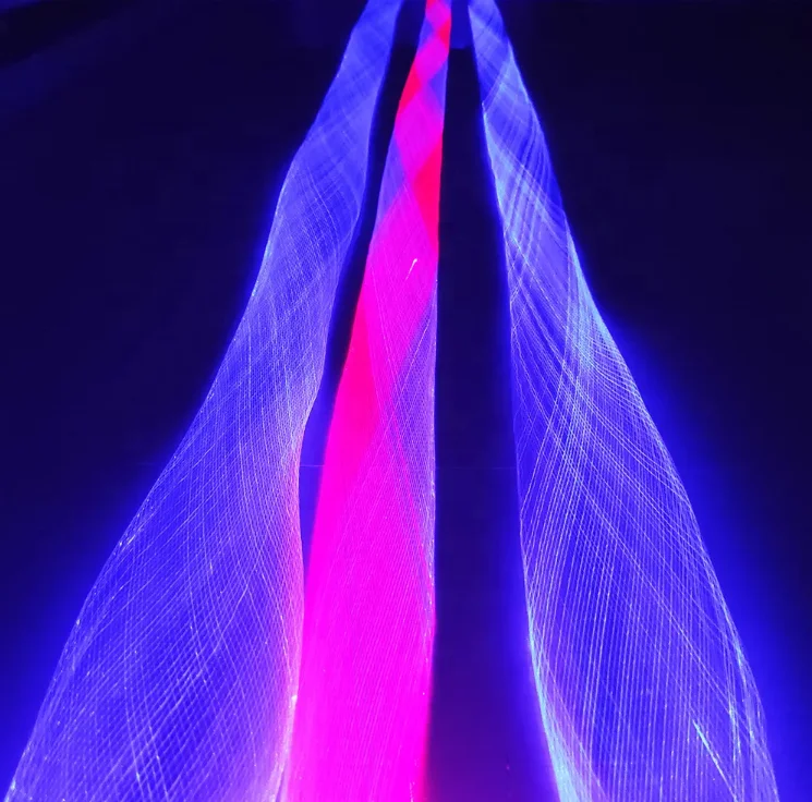 Colors changeable led mesh fiber optic light For ceiling and tree decorative fiber optic netting