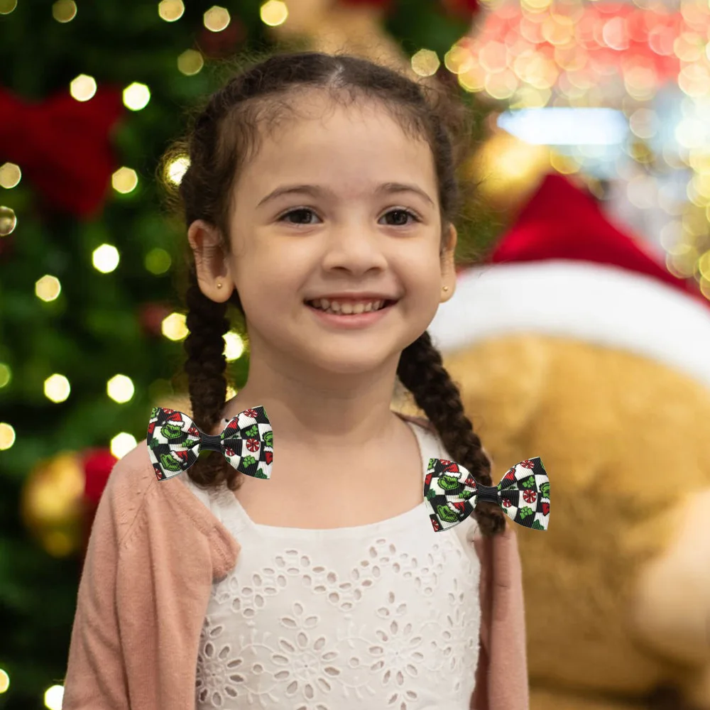 New 3-Piece Set Christmas Holiday Bow Hair Clip Christmas Hot Hair Accessories For Children And Girls