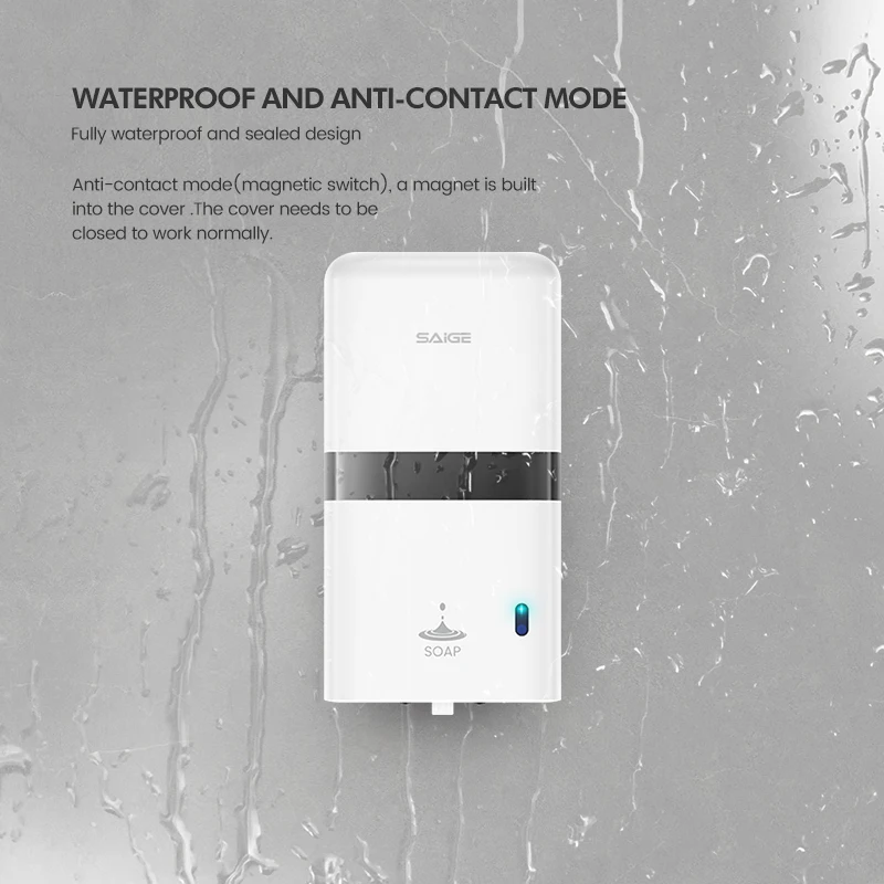 600ml Automatic Soap Dispenser Sturdy Practical Wall-Mounted Made ABS Plastic Factory Direct Sales OEM/ODM Logo Printing