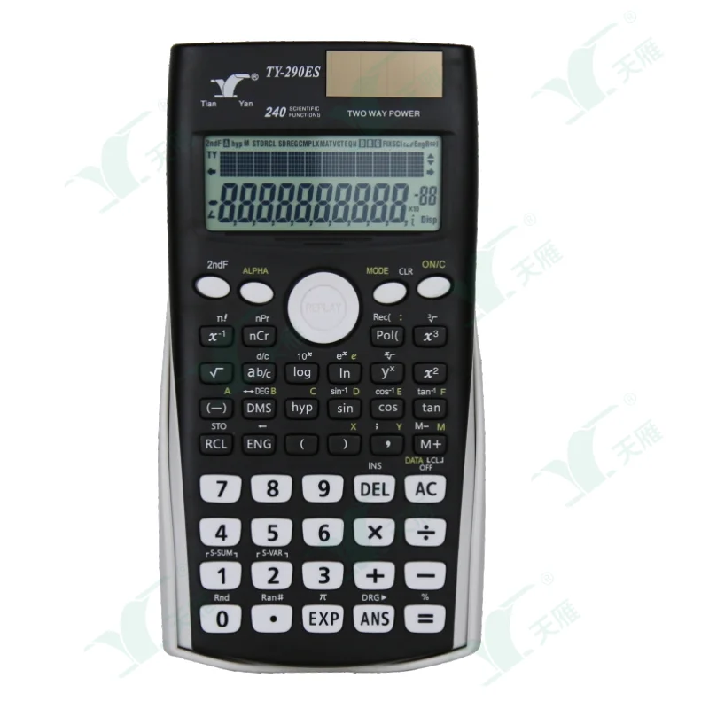 Scientific calculator manufacturer 290ES two-line display standard battery dot matrix display function digital calculator