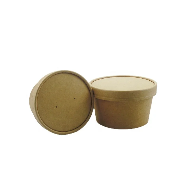 Custom Service Disposable Soup Bowl Milkshake Packaging Microwave Safe Soup Cup With Lid