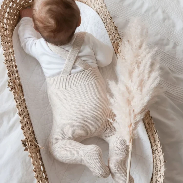 organic cotton knit baby dungarees newborn romper overall jumper clothes for winter autumn season