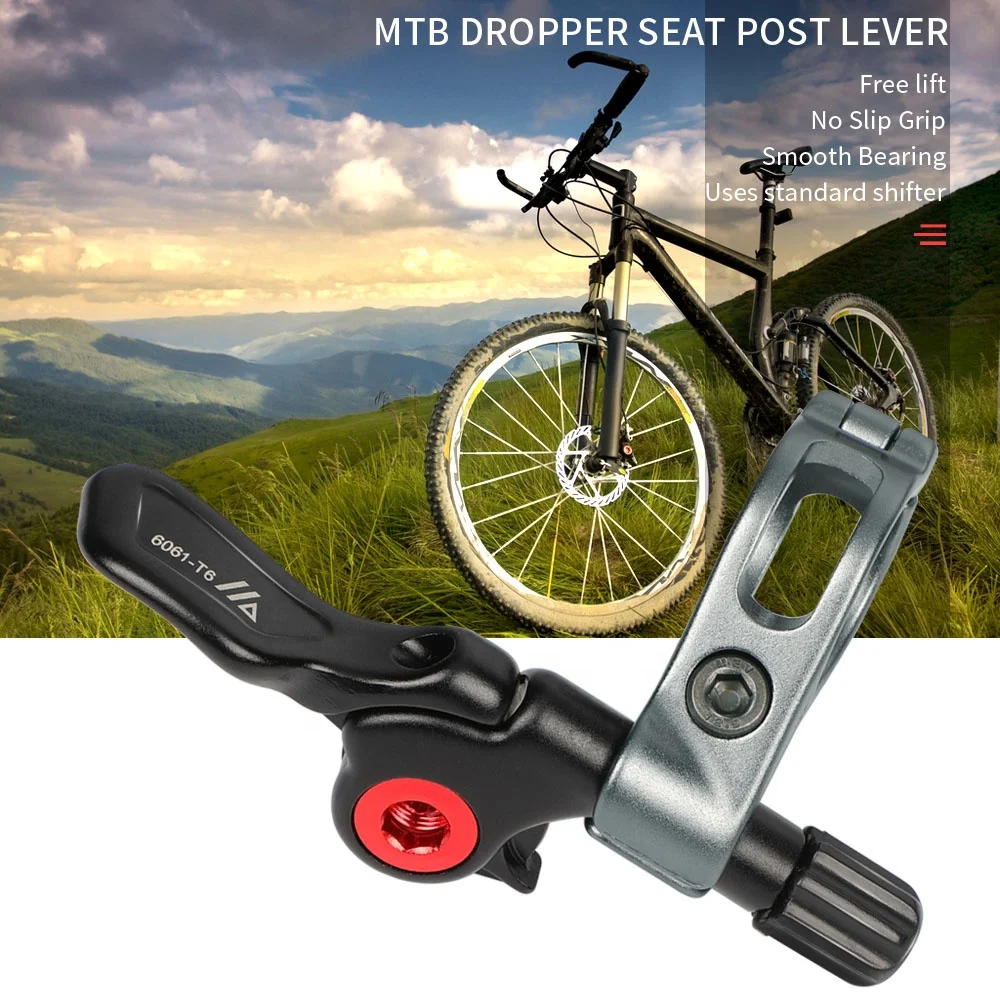 Mtb Mountain Road Bike Seatpost Cable Lever Aluminum Alloy Seat Post Remote Controller Bike Dropper Seatpost Lever