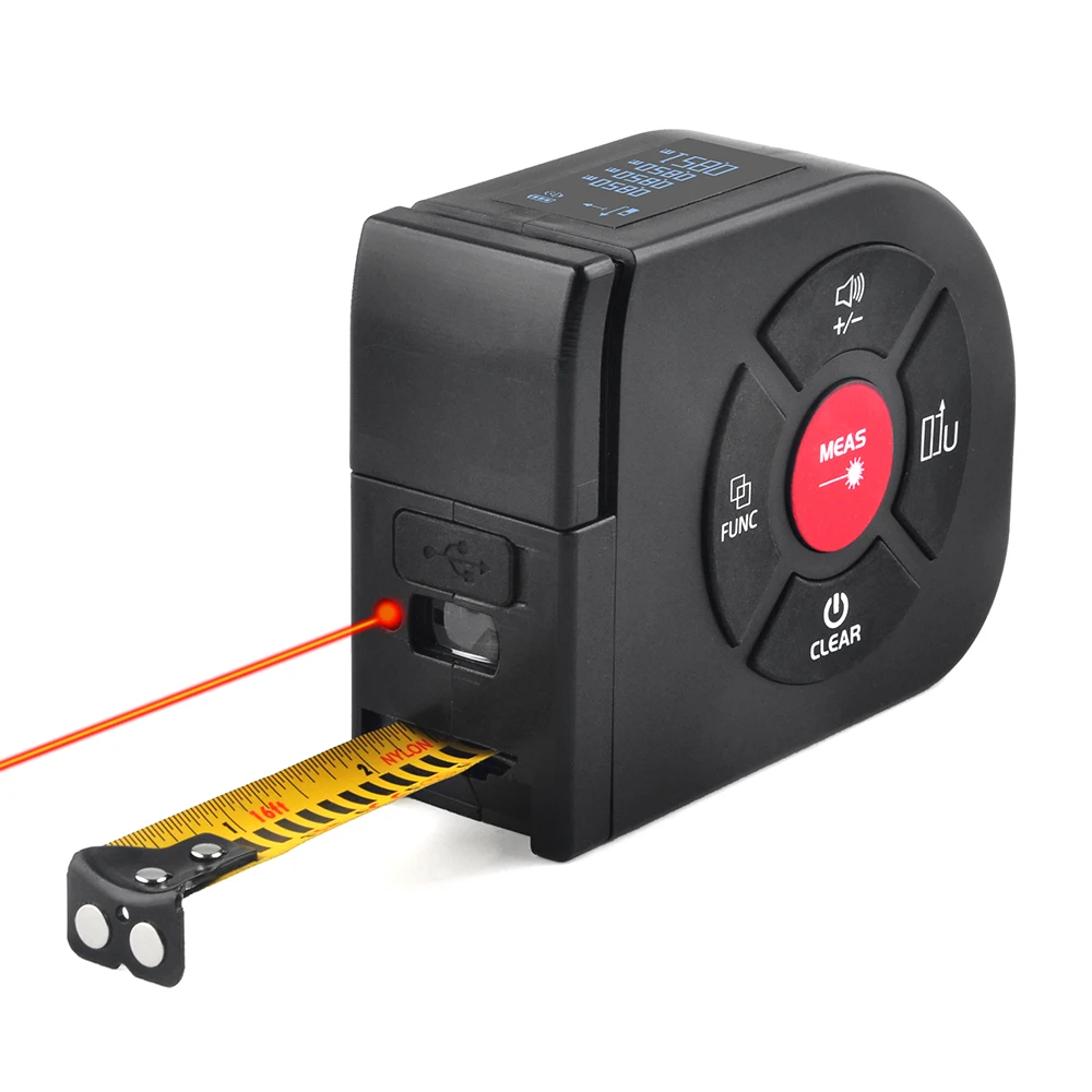 Wintape 3-in-1 Laser Distance Measuring Tape Digital Intelligence Display 5m Steel Tape Measure with Multiple Measurement Modes