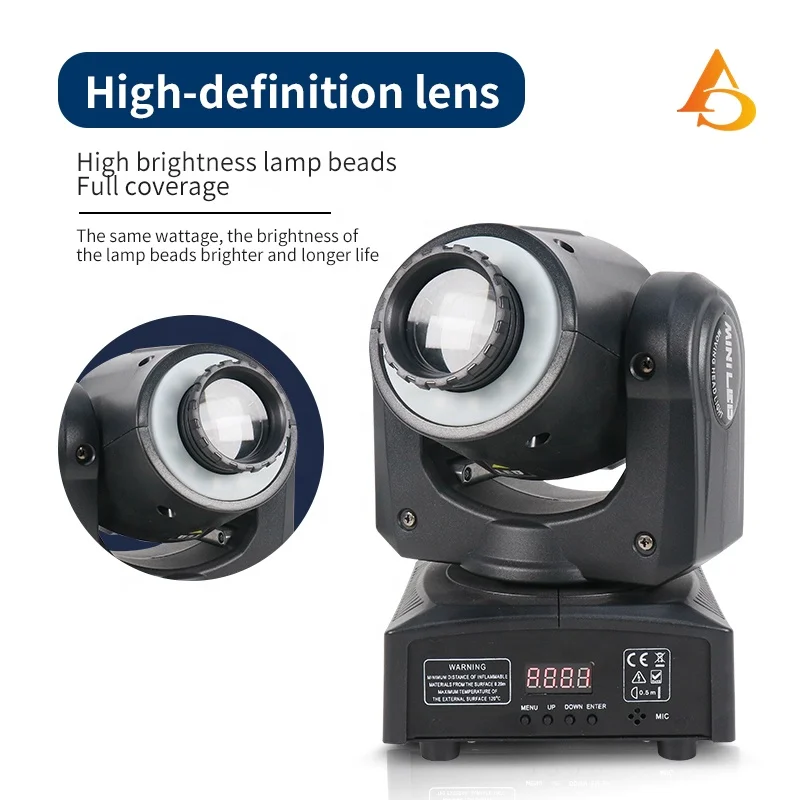 AicPose 30W Mini Pattern Swinging Head Lamp With Aperture For DJ Party Disco Wedding