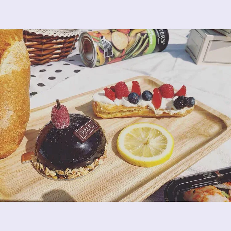 Высококачественные модные сервировочные тарелки, изысканные японские деревянные тарелки для еды