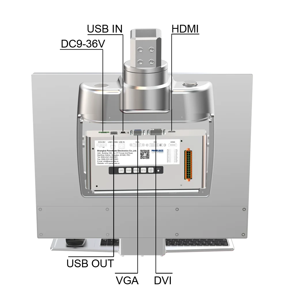 21.5 inch Inter Core i5 Capacitive touchscreen Machine Operation Panel Industrial display with push button