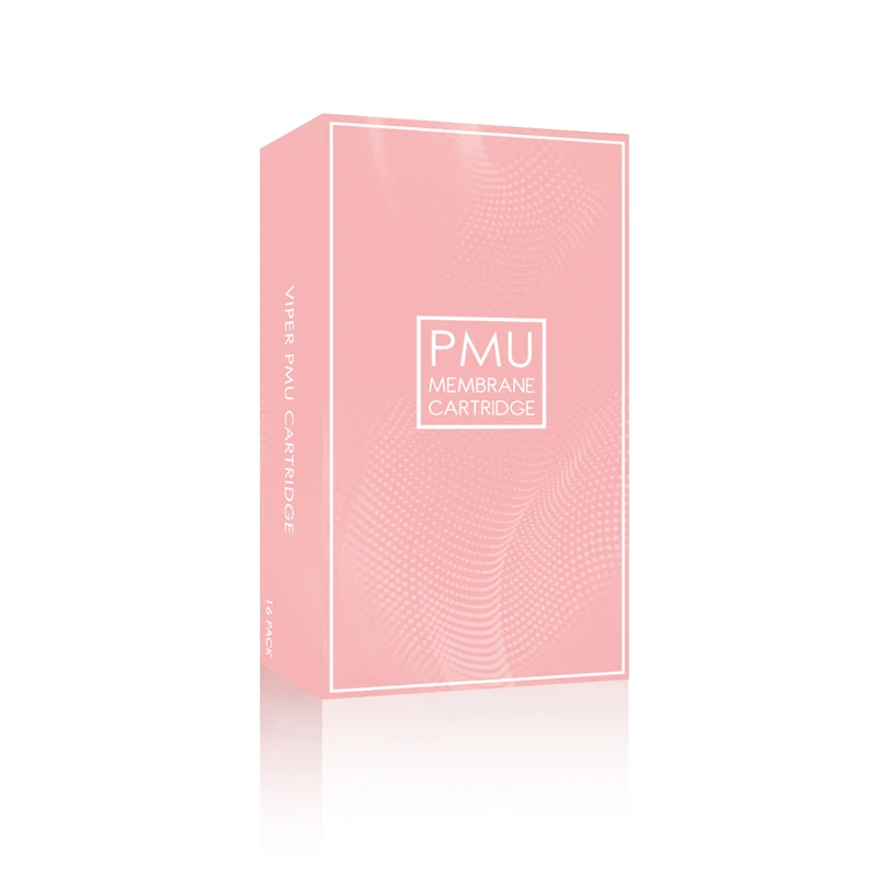 PINK VIPER-Clear Long Tip, Finger Ledge universal cartridge pmu needle 1RL 0.18mm Hair Stroke Long Tattoo Needles Cartridge