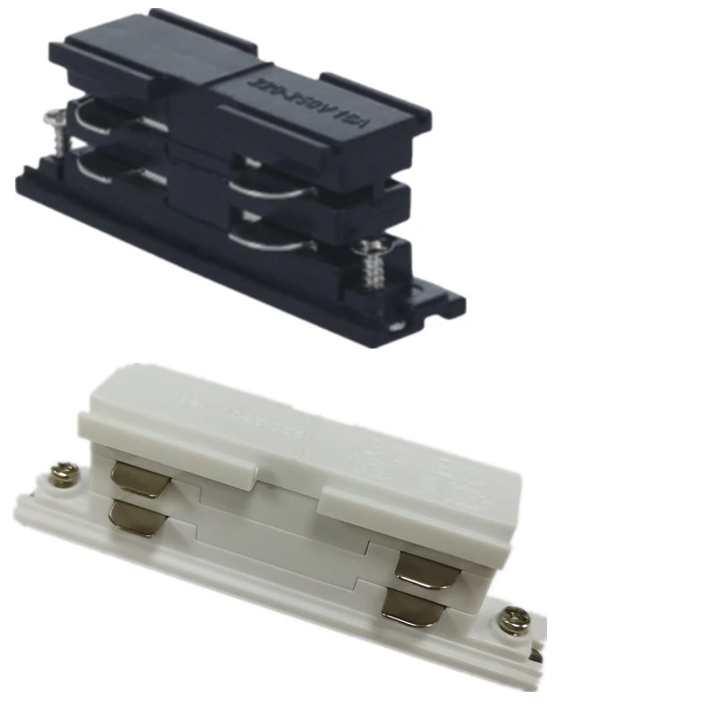 Spotlight Track  4 wires 3 circuits Black 2M  Modern Aluminum Alloy led track  joint Connector to connect 2 pcs straight track